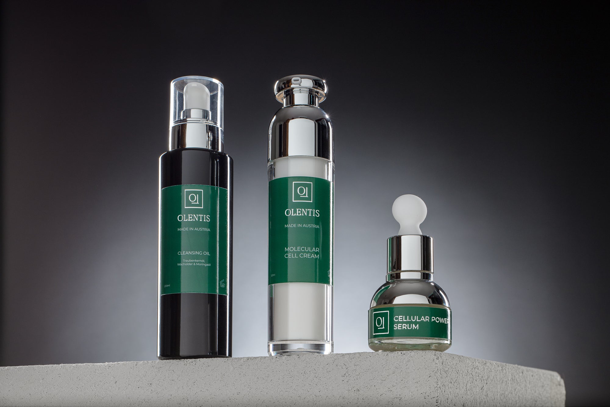 Alle Produkte der OLENTIS Hautpflege Kollektion